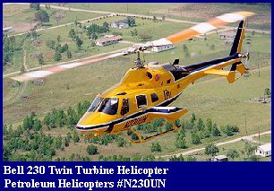 Bell 230 Twin Turbine Helicopter, Petroleum Helicopters Inc. #N230UN